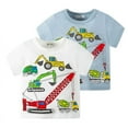 thumbnail image 2 of Esho Toddler Boys Short Sleeve T Shirts Blouse Kids Casual Cartoon Printed Tops 2-8T, 2 of 7