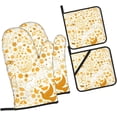 thumbnail image 6 of Easter Oven Mitts and Pot Holders Sets 4 pcs, Kitchen Oven Gloves Heat Resistant BBQ Gloves Non Slip for Cooking, Chef, Baking, 6 of 6