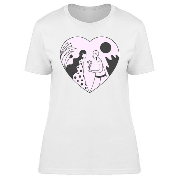 Couple In Romantic Love Heart Tee Women's -Image by Shutterstock