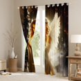 thumbnail image 3 of Feelyou 3D Magic Angel Black Out Curtains for Teens, Winter Christmas Eve Curtains Pack of 2 (42x63 Each), Glitter Xmas Tree Bedroom Curtains, Window Curtains Home Decor, 3 of 6