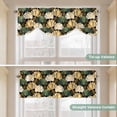 thumbnail image 5 of Tie Up Valance Curtain for Kitchen,Retro Classic Ginkgo Leaf Rod Pocket Short Curtains Adjustable Tie-Up Shade Valances,Old Green Gold White Flowers Window Treatment for Bathroom Living Room Bedroom, 5 of 9