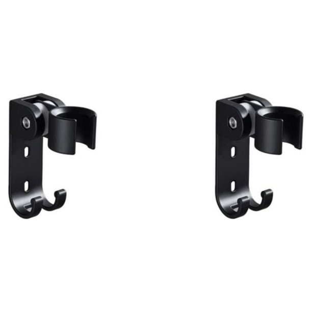 Naiovety Soporte para cabezal de ducha Soporte ajustable para cabezal de ducha sin perforaciones Negro 2Conjunto