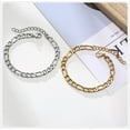 thumbnail image 7 of 7MM Figaro Chain Bracelets for Men Women,Simple Punk 14K Yellow Gold Link Wristband Jewelry Gift,Length Adjustable, 7 of 7