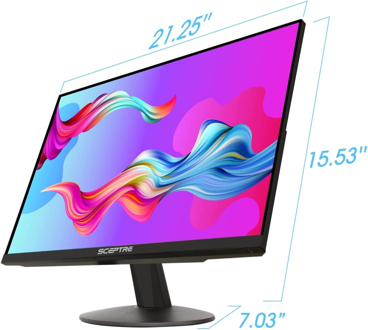 Sceptre E248W-FPT 24" 1080p IPS Computer Monitor with HDMI, VGA, Built-in Speakers, Black