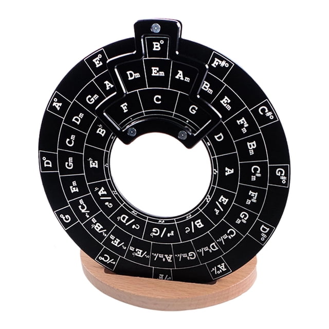 tamizeot Music Chords Wheel Aluminum Alloy Round Melody Tool All Music Enthusiasts And Learners Practicing