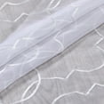 thumbnail image 4 of Home Soft Things 3 Piece Ogee Kitchen Curtain Set - White - 56" x 20" & 28" x 36", 4 of 7