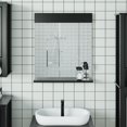 thumbnail image 2 of vidaXL Bathroom Mirror with Shelf Storage Wall Vanity Mirror BERG Solid Wood, 2 of 6