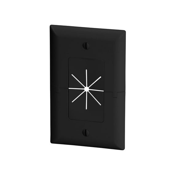 Monoprice Split Plate with Flexible Opening, Black