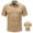I5-Khaki, variant on Havenx Short Sleeves Fishing Shirts for Men Button Down Sun Protection Shirt with Zipper Pockets Upf 50 Tops Hiking Fishing Cooling Outdoor Summer Travel Clothing,Camouflage Green 2XL