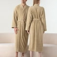 thumbnail image 4 of ameIAEA Fuzzy Robes for Women Winter Warm Fleece Bathrobe Belted Long Spa Robes with Pockets, 4 of 5