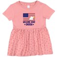 thumbnail image 3 of Inktastic Military Homecoming Welcome Home Daddy Girls Baby Dress, 3 of 5