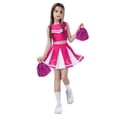 thumbnail image 1 of XDZJLR Ensembles pour Filles Enfants Cheerleading Équipe Scène Performance Compétition Fête Ensemble Manteau Confortable 11-12 Ans, 1 of 5