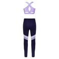 thumbnail image 4 of CHICTRY Girls Athletic Jogging Cycling Outfit Sports Bra Crop Top with Pants Yoga Gymnastics Suit Lavender 10, 4 of 5