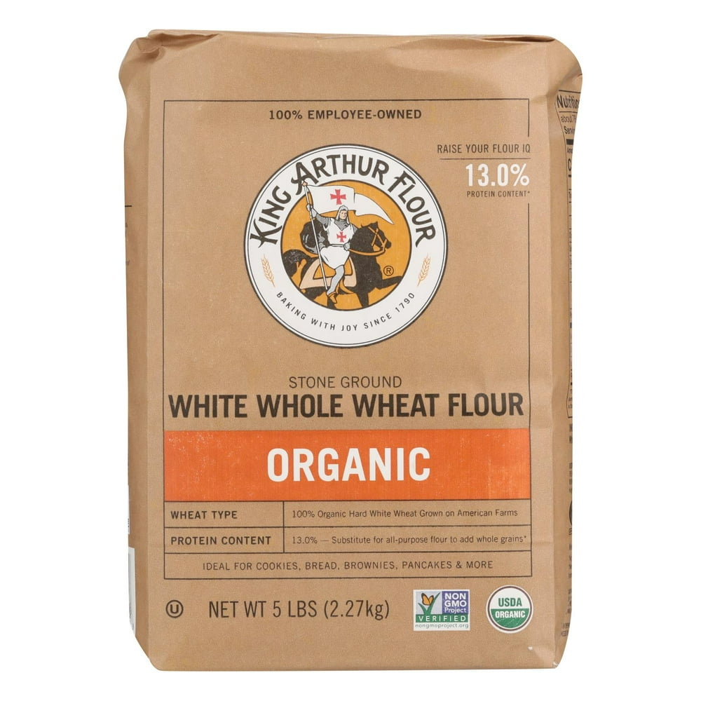 King Arthur Organic White Whole Wheat Flour, 5 Lb
