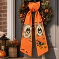 thumbnail image 6 of Wreath Sash for Front Door Halloween Printed Decorative Fabric for Home Porch Hanging Holiday Season Accent for Indoor and Outdoor Halloween Party Use, 6 of 8