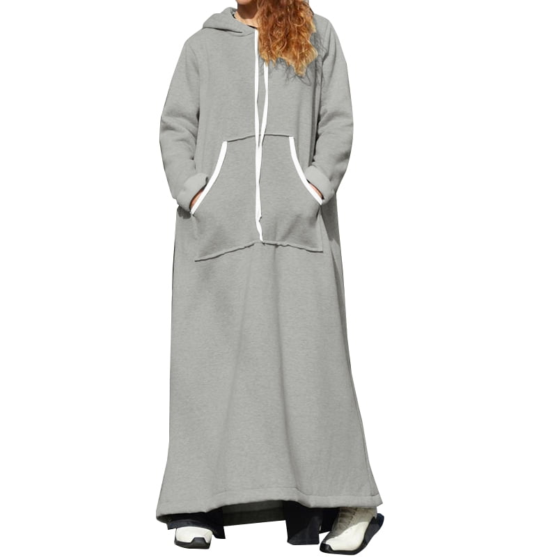full length hoodie dress