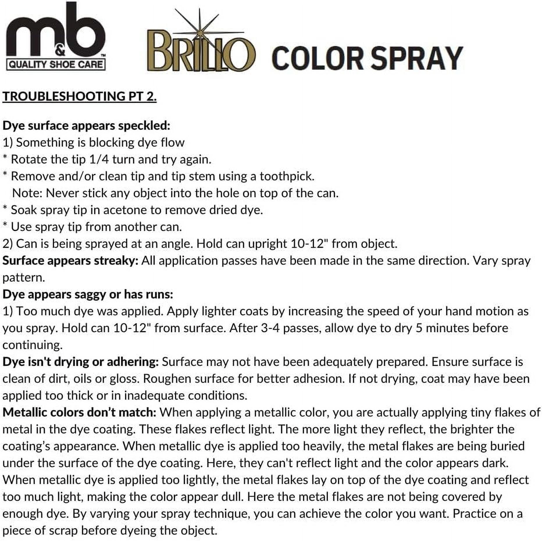 Moneysworth & Best Brillo Leather Color Spray - Chocolate