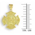 thumbnail image 2 of Solid Gold Fire Department Firefighter Badge (10K Yellow Gold, Pendant), 2 of 2