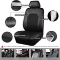 thumbnail image 6 of CAR GRAND Leather car seat covers front pair air mesh breathable universal fit airbag compatible car, SUV, truck and van, all black, 6 of 7