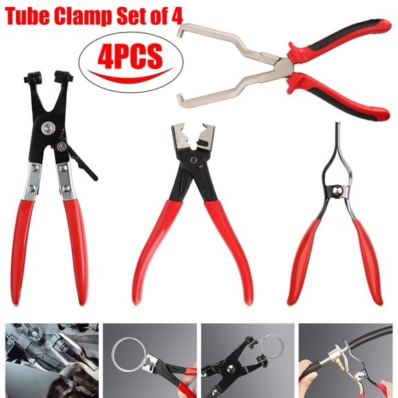 ASKITO 4PCS Auto Fuel Line Disconnect Tool Set, Hose Clamp Remover, Electrical Connector Separator, Oil Pipe Extractor Pliers for Car Maintenance
