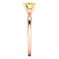 thumbnail image 3 of Clara Pucci 14K Rose Gold 1ct Yellow Solitaire Ring for Women, 3 of 8