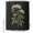 Black, variant on White Wildflowers Shower Curtain for Bathroom, Rustic Floral Green Leaf Stems Black Background Waterproof Cloth Fabric Bathroom Accessories Set with 9 Rust Proof Plastic Hooks, 36"x72"