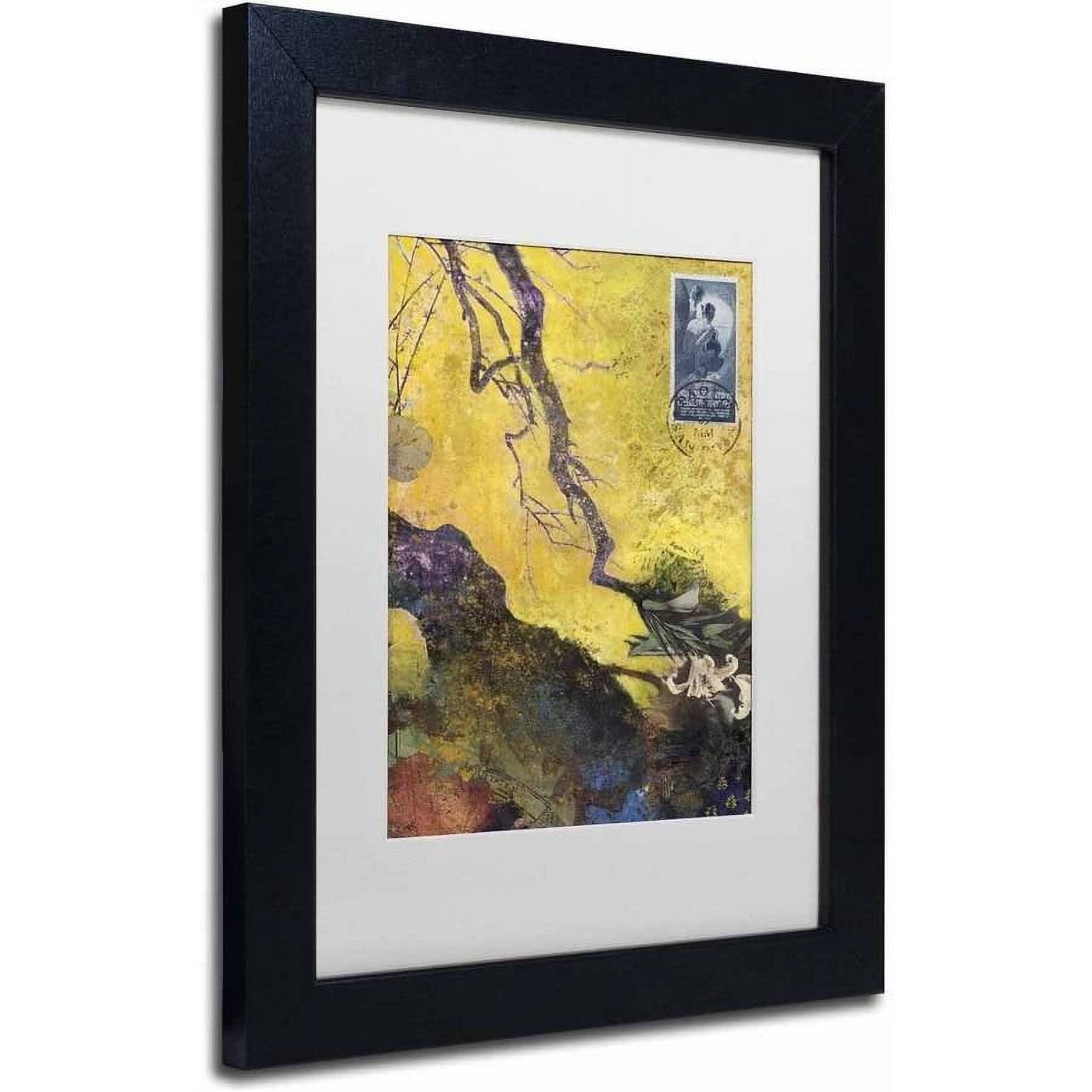 Trademark Fine Art '124 Golden Bough' Canvas Art by Nick Bantock, White Matte, Black Frame