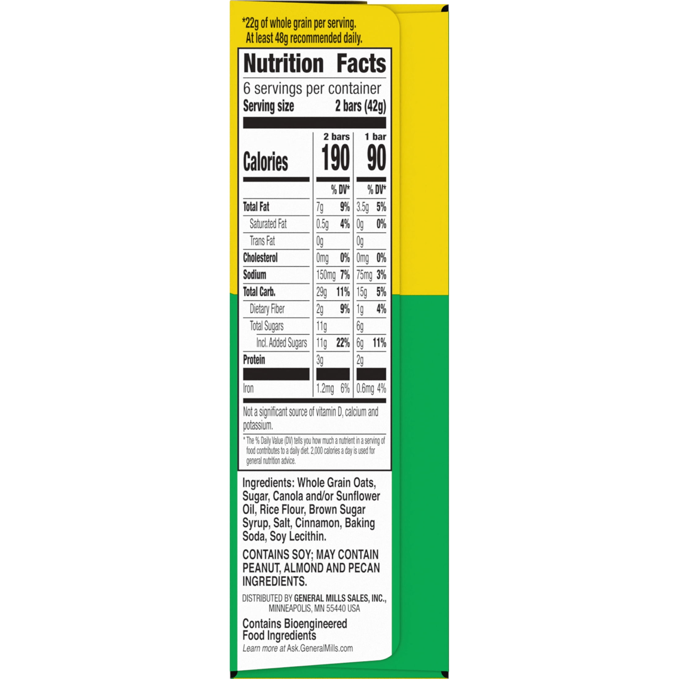 (2 pack) Nature Valley Crunchy Granola Bars, Cinnamon, 12 Bars, 8.94 OZ (6 Pouches)