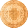 thumbnail image 1 of Ahgly Company Indoor Round Medallion Orange Traditional Area Rugs, 4' Round, 1 of 1