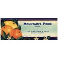 thumbnail image 2 of Anonymous 14x8 Black Ornate Wood Framed Double Matted Museum Art Print Titled: Mountain's Pride Brand Citrus Label (1930-1950), 2 of 5