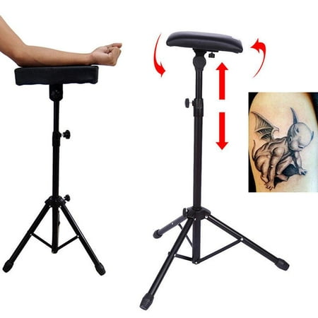 Dioche Tattoo Tripod Stand Arm Leg Rest Studio Chair Sponge Pad Tattoo Armrest with Bracket Height Adjustable (The Best Leg Tattoos)
