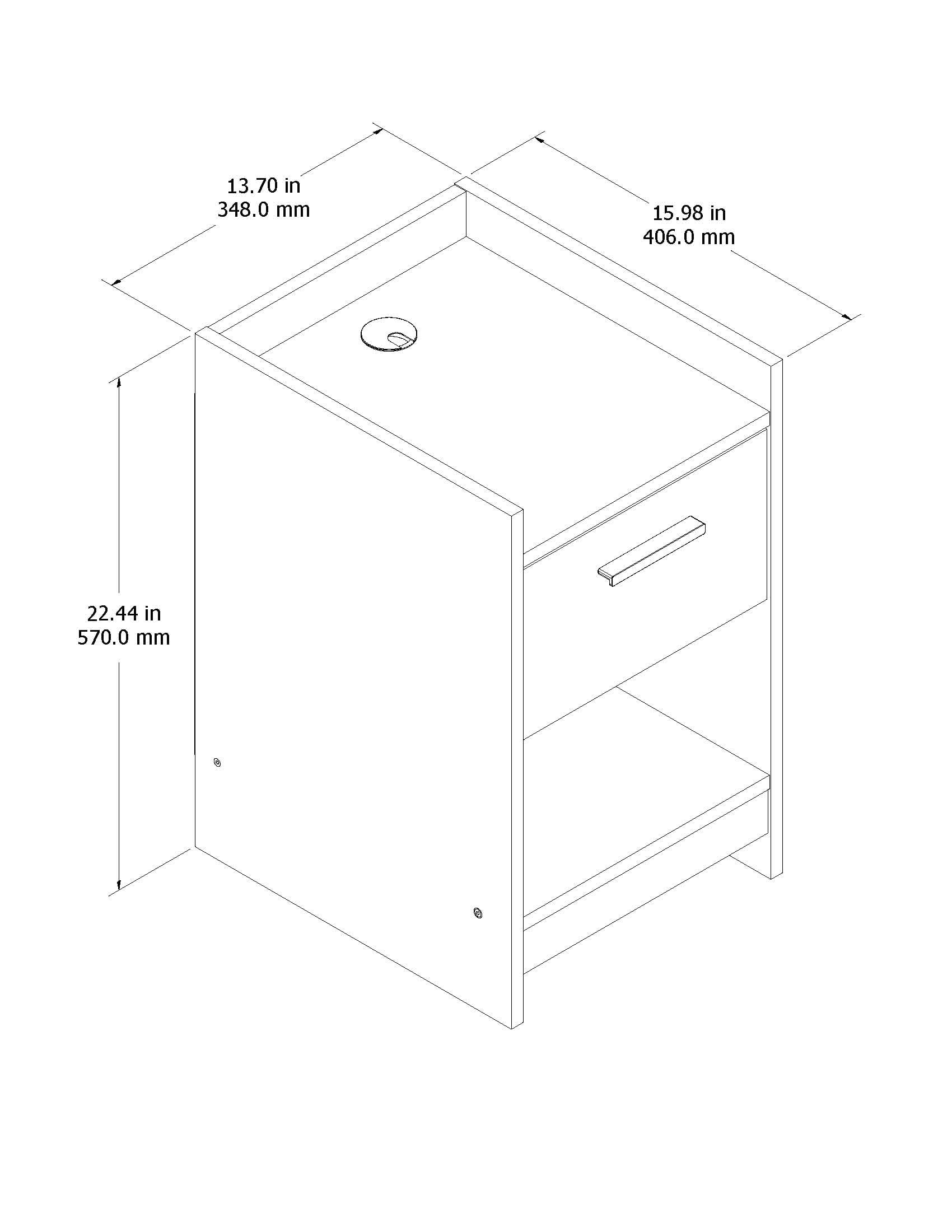 Homestar Central Park 1 Drawer Nightstand Multiple Finishes Walmart Com Walmart Com