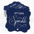 thumbnail image 2 of Inkdotpot Pack Of 50 Let Love Sparkle Wedding Paper Tags DIY Craft Bracket Shape Real Silver Foil Hang Tags, 2 of 7