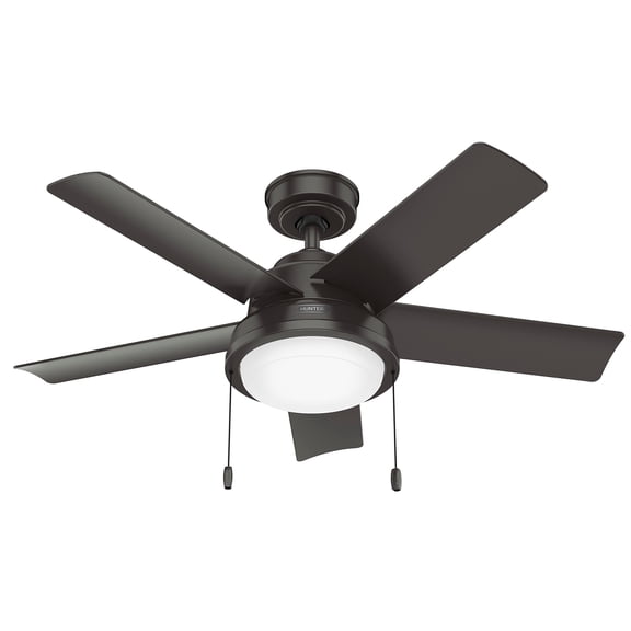 Restored Hunter Fan 44 inch Casual Noble Bronze Outdoor Ceiling Fan with LED Light Kit and Pull Chain (Refurbished)