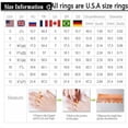 thumbnail image 2 of Anillo De Bodas Con Cuentas De La Suerte, Anillo De Cristal De La Suerte Para Amiga, Esposa, Novia, Anillo Vintage seitruly AP007342-08, 2 of 3