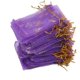 thumbnail image 4 of 100 bolsas de organza JAMW con cordón para regalos de boda 9 X 12 cm estampado de mariposa morado, 4 of 5
