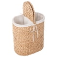 thumbnail image 4 of Oval Seagrass Laundry Sorter Hamper w/Liner, Natural, 4 of 10