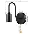 thumbnail image 2 of Raindrops Farmhouse Sconces Indoor Iron Black Pull Chain Switch 1Pack, 2 of 8