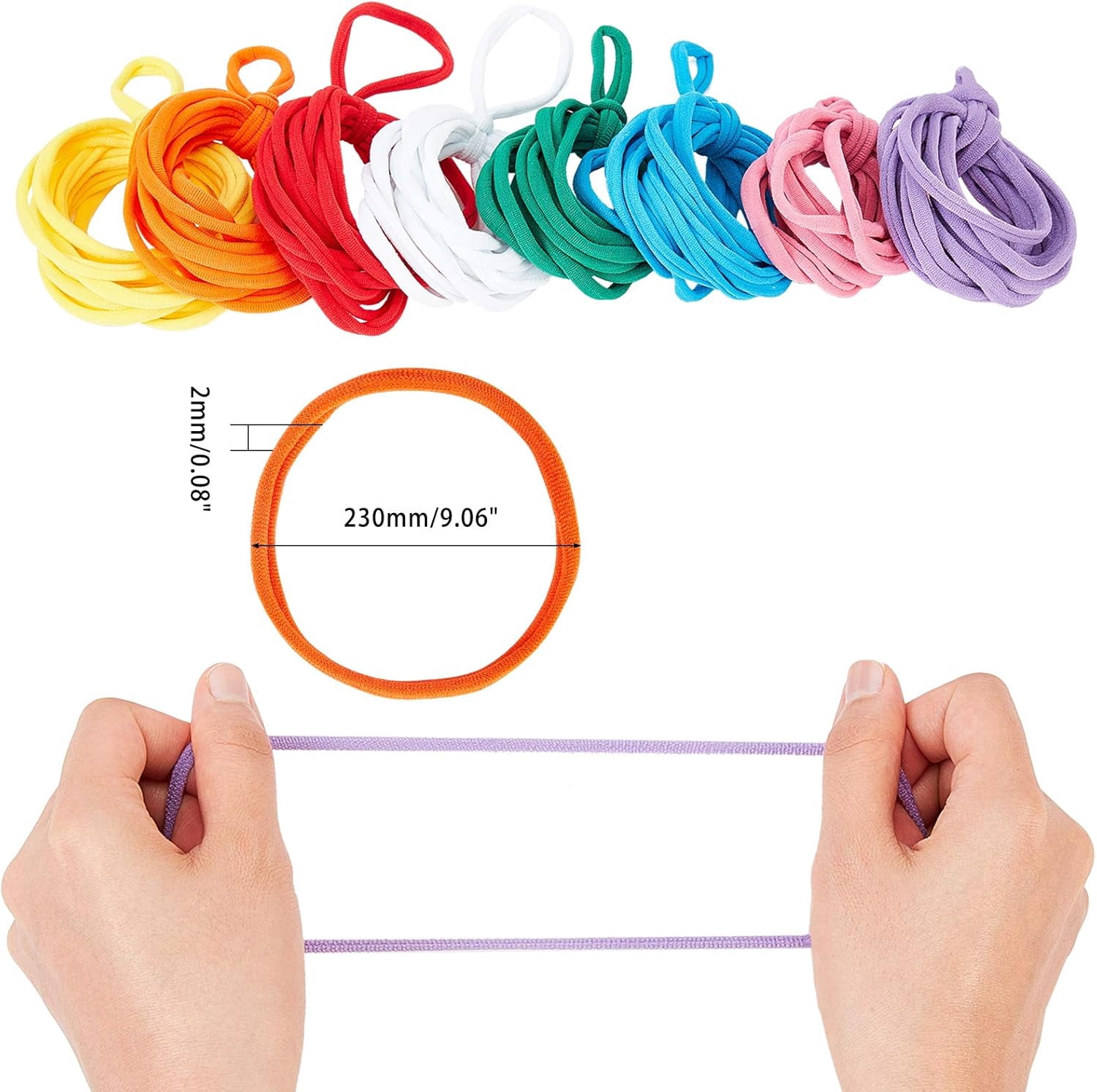 3bags 96 Pcs 8 Colors Potholder Loops Elastic Weaving Loom Loops Multiple Colors Craft Loops Refil for DIY Crafts Supplies Colorful DIY