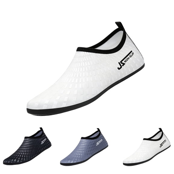 GrmtClth Unisex Large Size Grid Water Shoes Protective Sole For Rough Beach And Stream Trekking Use White 35(US/5)