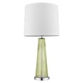 thumbnail image 5 of Chiara 1-Light Apple Green Glass And Polished Chrome Table Lamp With Off White Shantung Shade, 5 of 5