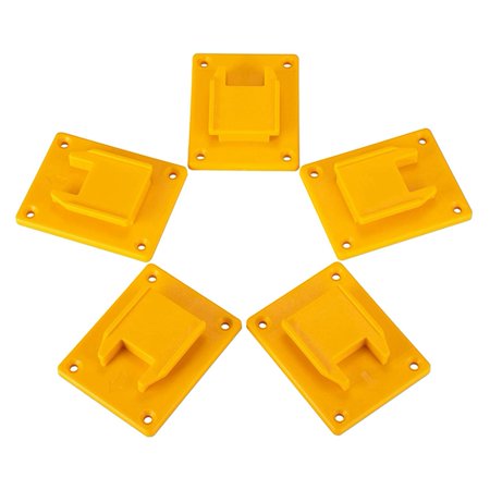 

5Pc Tool Mount Holder Hanger for 20V & M18 18V Electric Drill -Yellow