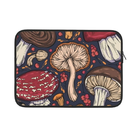 Vsdgher Forest Wild Mushroom Laptop Sleeve Water-Resistant Protective Computer Cover Carrying Case Bag Compatible Protective Case-15 inch