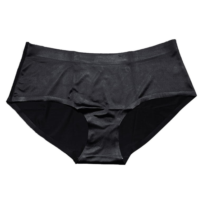 Aayomet Women's Plus Size Panties Waist See Through Panties Cotton Seamless  Lace Thongs for Women (Black, M) 