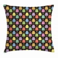thumbnail image 1 of Bulldog Throw Pillow Cushion Cover, Funny Cartoon Style Puppies in Lively Colors Joyful Fun Pattern for Animal Lovers, Decorative Square Accent Pillow Case, 24 X 24 Inches, Multicolor, by Ambesonne, 1 of 2