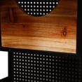 thumbnail image 6 of 55.12"Spacious Cat House with 2 Sliding Tempered Glass Doors, for Living Room, Bedroom, Hallway, 55.12"L x 22.83"W x 29.92"H Top Board: 110 lbs Load, Cabinet shelf: 60 lbs Load, Black+Brown, 6 of 9