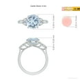 thumbnail image 5 of Angara Natural 2.3 Ct. Aquamarine with Diamond Classic Ring in 14K White Gold for Women (Ring Size: 12), 5 of 10