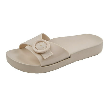 

Women s Slip On Flat Sandals Slippers Summer Flip Flop Beach Shoes Size Women s Soft Wider Width Slide Slippers