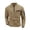 Khaki, variant on lnmuld Men's Sweatshirts Striped Corduroy Pullover Zipper Sleeve Athletic Casual Shirt Quarter Zip Workout Top for Streetwear Fashion Size:S