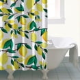 thumbnail image 4 of Yellow Lemon Fruit Branches White Pattern Shower Curtain 72"x84" ,Bathroom Decorative Shower Curtains Set with 12 Hooks,Modern Waterproof Washable Shower Curtain, 4 of 6